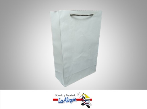 [BU20001] BOLSA DE REGALO KRAFT 21.5 X 36.5CM BLANCO MARCA CROMO DISEÑOS