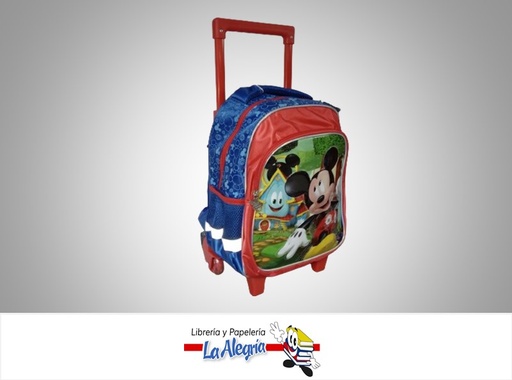 [7707898699639] MORRAL ESCOLAR MEDIANO NIÑO CON RUEDAS MICKIE MARCA PRIMAVERA
