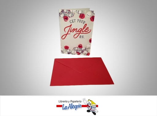 [009200768444] TARJETA DE REGALO JINGLE ON CON MUSICA MARCA HALLMARK