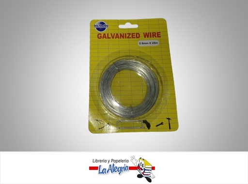 [5896478101883] ALAMBRE GALVANIZADO 0.9MMX25MTS MARCA DONG FANG HONG