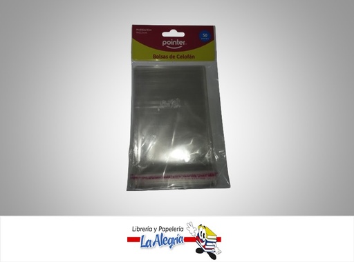 [7453078540542] BOLSAS CELOFAN ADHESIVAS 11.5X9CM. MARCA POINTER