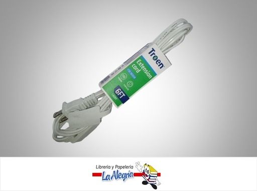 [7453010094102] EXTENSION ELECTRICA DOMESTICA 7A136F060120FT 1.82 MT (6FT) MARCA TROEN