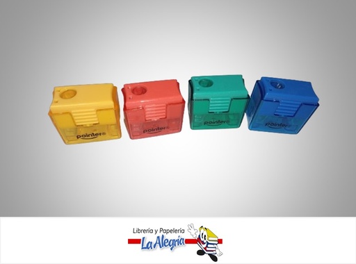 [7453078511429] SACAPUNTAS CON DEPOSITO MULTICOLORES MARCA POINTER