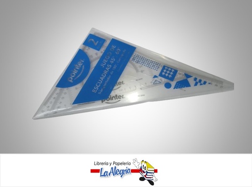 [7453038408677] JUEGO DE ESCUADRA 45°/60° RU2030;  2 PIEZAS MARCA POINTER