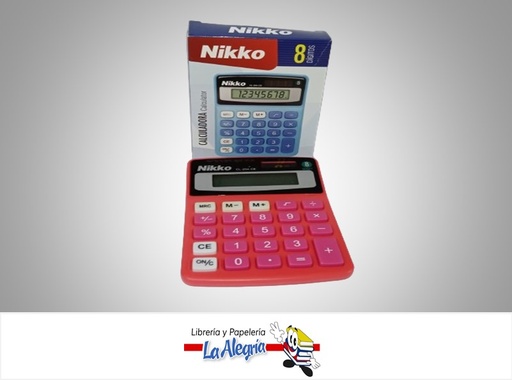 [7453038473422] CALCULADORA DE BOLSILLO CL204CB 8 DIGITOS MARCA NIKKO
