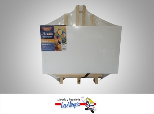 [7453038440479] LIENZO Y CABALLETE ARTPRO 30X40 CM BLANCO MARCA POINTER