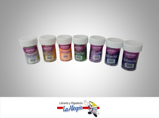 [7453010039097] ESCARCHA FRASCO HY2041 8G COLORES VARIADOS UND MARCA POINTER