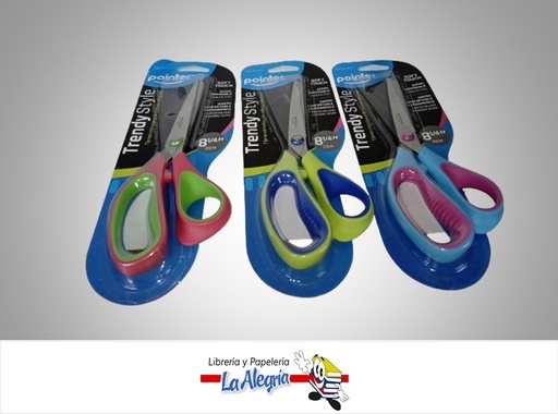 [7453078531366] TIJERA OFICINA 8.1/4" SSO60825; 3 COLORES NEON UND MARCA POINTER