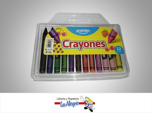 [7453078516073] CRAYON CERA CY-220312 12 COLORES MARCA POINTER