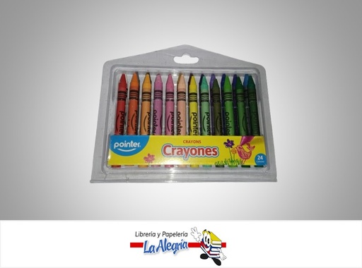 [7453038421560] CREYON CERA CY-3988; 24 COLORES MARCA POINTER