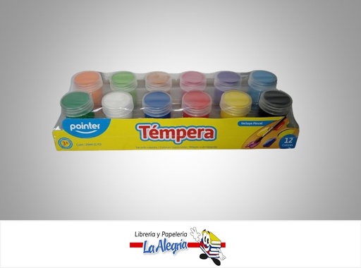 [7453010062996] TEMPERA TPC20T 12 COLORES 20ML C/U MARCA POINTER