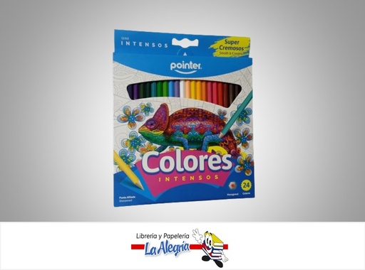 [7453010005757] LAPICES DE COLORES INTENSO HEXAGONALES BT-HCP-24; 24 COLORES MARCA POINTER