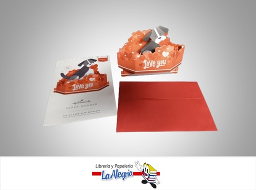 [726528419406] TARJETA DE REGALO PERRITO CON MUSICA LOVE YOU 3D MARCA HALLMARK