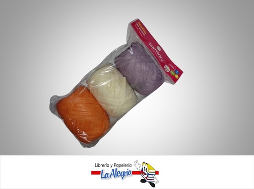 [7453086110270] RAFIA DE PAPEL 712-0550/060 MULTICOLOR PAQ 3 UND BAMBARY