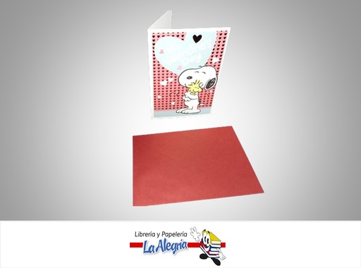 [TARJESNOPY2] TARJETA DE REGALO HAPPY SAN VALENTINE´S DAY SNOPY AND BIRD MARCA HALLMARK