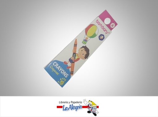 [7453086109922] CREYON DE CERA REDONDO 205-2015/005; 4 COLORES MARCA BAMBARY