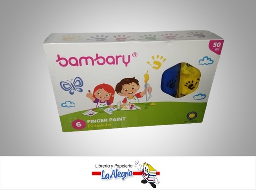[7453086116654] PINTADEDOS 50ML PAQ 6 COLORES MARCA BAMBARY