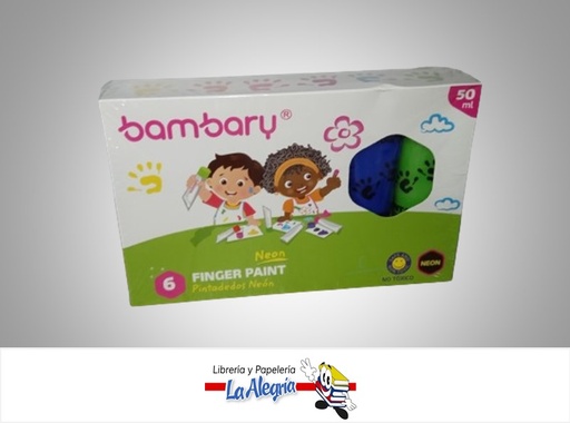 [7453086116661] PINTADEDOS NEON 50ML PAQ 6 COLORES MARCA BAMBARY