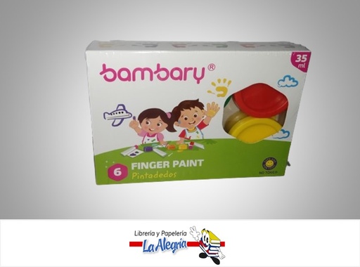 [7453086116678] PINTADEDOS 35ML PAQ 6 COLORES MARCA BAMBARY