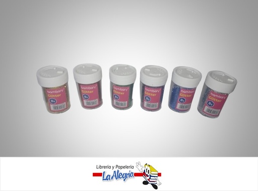 [7453086111703] ESCARCHA FRASCO 390-0171/070 8G METALIZADA COLORES VARIADOS UND MARCA BAMBARY