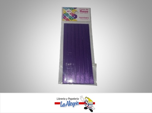 [7453086111796] CINTA RASO N°1 6232510540 PAQ 7MMX5MTS VIOLETA MARCA BAMBARY