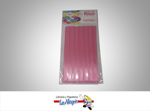 [7453086111802] CINTA RASO N°1 6232510642 PAQ 7MMX5MTS ROSA OSCURO MARCA BAMBARY