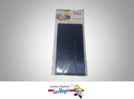 [7453086112182] CINTA RASO N°3 6232530495 PAQ 15MMX5MTS AZUL MARINO MARCA BAMBARY