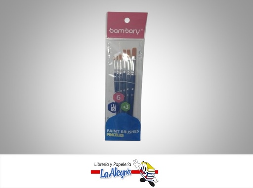 [7453086117118] PINCEL PLANO 2307510005 PAQ 6 UND MARCA BAMBARY