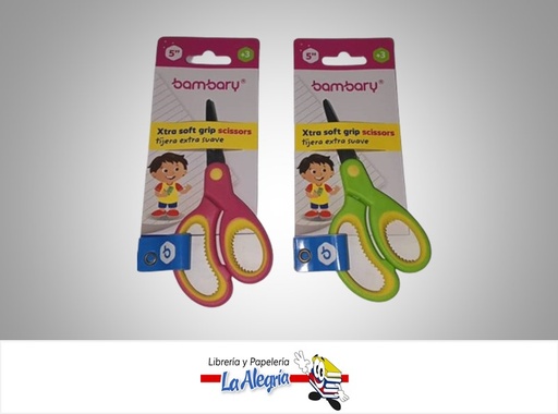 [7453086117163] TIJERA ESCOLAR PUNTA ROMA 5" 240-8010/003 BICOLOR UND MARCA BAMBARY