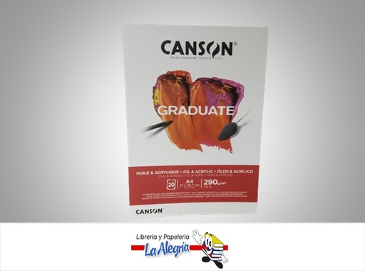 [3148950021236] BLOCK CANGRAD PROFESIONAL PARA OLEO Y ACRILICO 20 HOJAS A4 290G MARCA CANSON