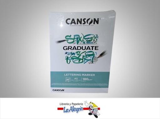 [3148950060709] BLOCK CANGRAD LETTERING MARKER 20 HOJAS A4 180G MARCA CANSON