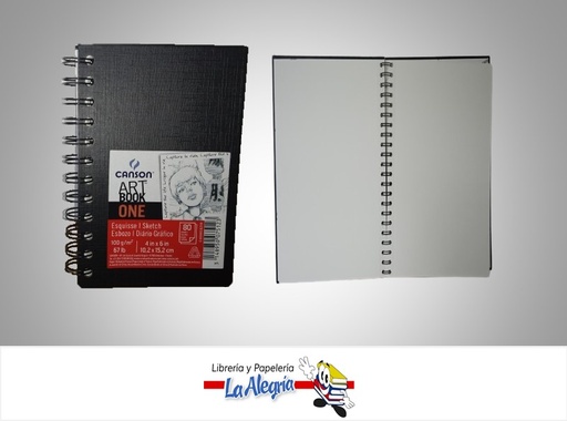[3148950075123] LIBRETA PARA BOCETO ESPIRAL CANBOOK ONE PT 80 HOJAS 10.2X15.2 CM 100G MARCA CANSON
