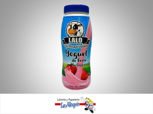 [7597569002437] YOGURT LIQUIDO SABOR FRESA MARCA LALO 250 ML