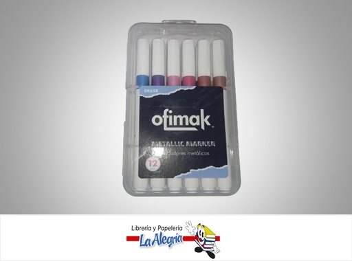 [785571629347] MARCADOR ACRILICO METALICO OK658 PAQ 12 UND MARCA OFIMAK