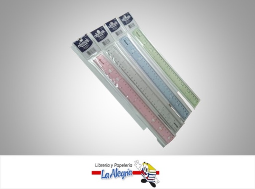 [663701985344] REGLA ACRILICA OK332; 30 CM COLORES VARIOS MARCA OFIMAK