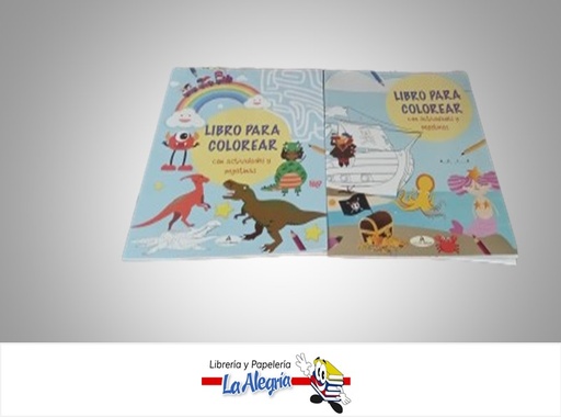 [9788415215189] LIBRO COLOREAR CON STICKERS PIRATAS Y DINOSAURIOS 1-2 MARCA ABRAXAS