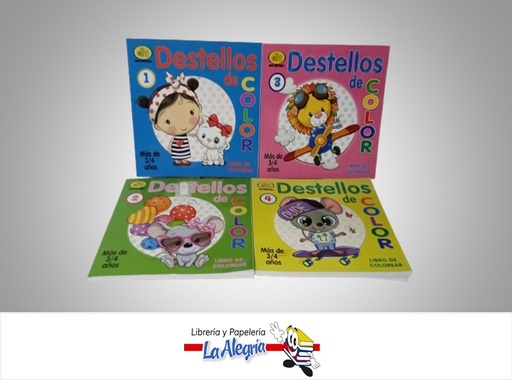 [8436049004686] LIBRO COLOREAR - DESTELLOS DE COLOR 1-4 MARCA DISTRIPUBLI