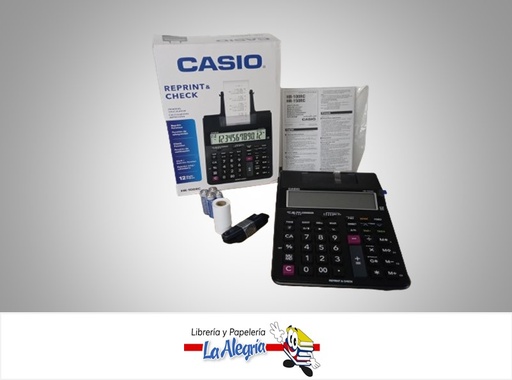 [4971850099642] CALCULADORA CON IMPRESORA HR-100RCBK 12 DIGITOS MARCA CASIO