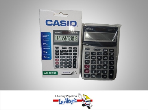 [4971850093107] CALCULADORA ESCRITORIO 12D AX-120ST MARCA CASIO