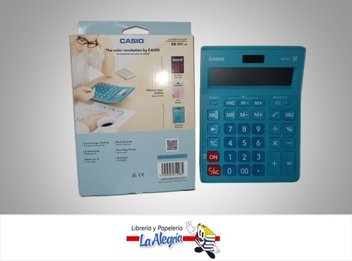 [4549526612985] CALCULADORA ESCRITORIO GR-12CL-B 12 DIGITOS MARCA CASIO