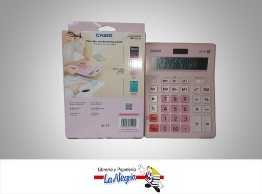 [4549526612992] CALCULADORA ESCRITORIO GR12CPK 12 DIGITOS MARCA CASIO