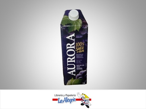 [7891141036170] JUGO DE UVA TINTO INTEGRAL CARTON 1.5L MARCA AURORA