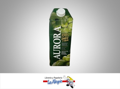 [7891141036194] JUGO DE UVA VERDE INTEGRAL CARTON 1.5L MARCA AURORA