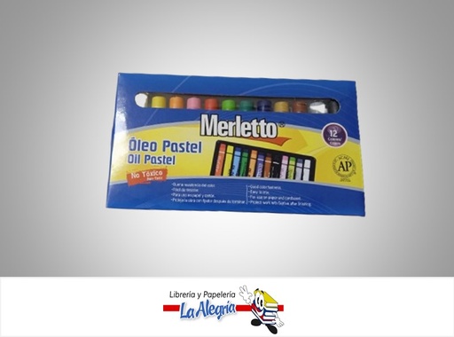 [7450009592267] PINTURA OLEO 793469 12 COLORES PASTEL MARCA MERLETTO