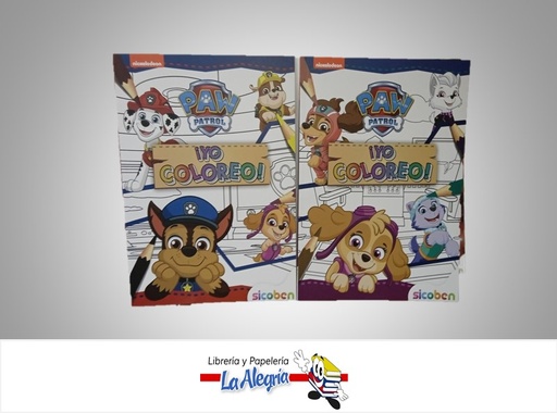 [6014417158197] LIBRO YO COLOREO PAW PATROL MARCA SICOBEN