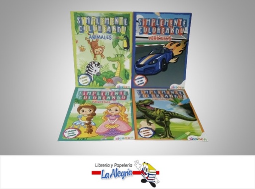 [6014417190173] LIBRO DE ACTIVIDADES SIMPLEMENTE COLOREANDO VARIOS MARCA SICOBEN