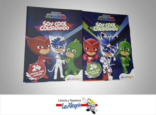 [6014417154113] LIBRO DE ACTIVIDADES SOY COOL COLORENADO PJMASK TEMATICA INFANTIL MARCA SICOBEN.