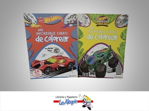 [6014417158142] MI INCREIBLE LIBRO DE COLOREAR HOT WHEELS MARCA SICOBEN