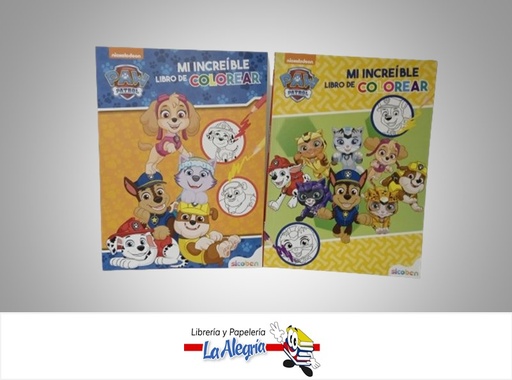 [6014417147153] MI INCREIBLE LIBRO DE COLOREAR PAW PATROL MARCA SICOBEN
