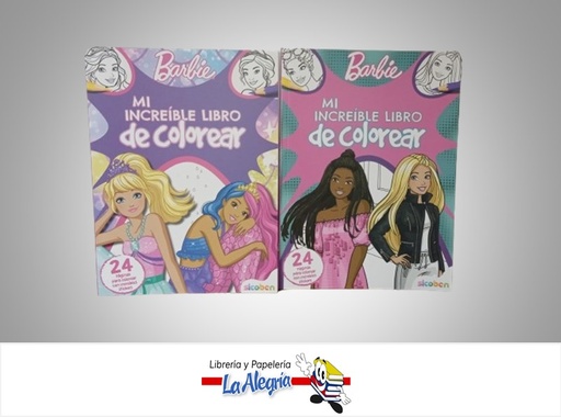 [6014417154182] MI INCREIBLE LIBRO DE COLOREAR CON STICKERS BARBIE MARCA SICOBEN